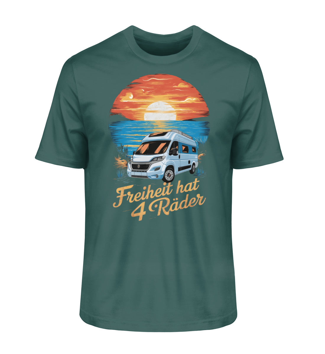 Freiheit hat 4 Räder Herren Organic Vanlife T-Shirt in Glazed Green