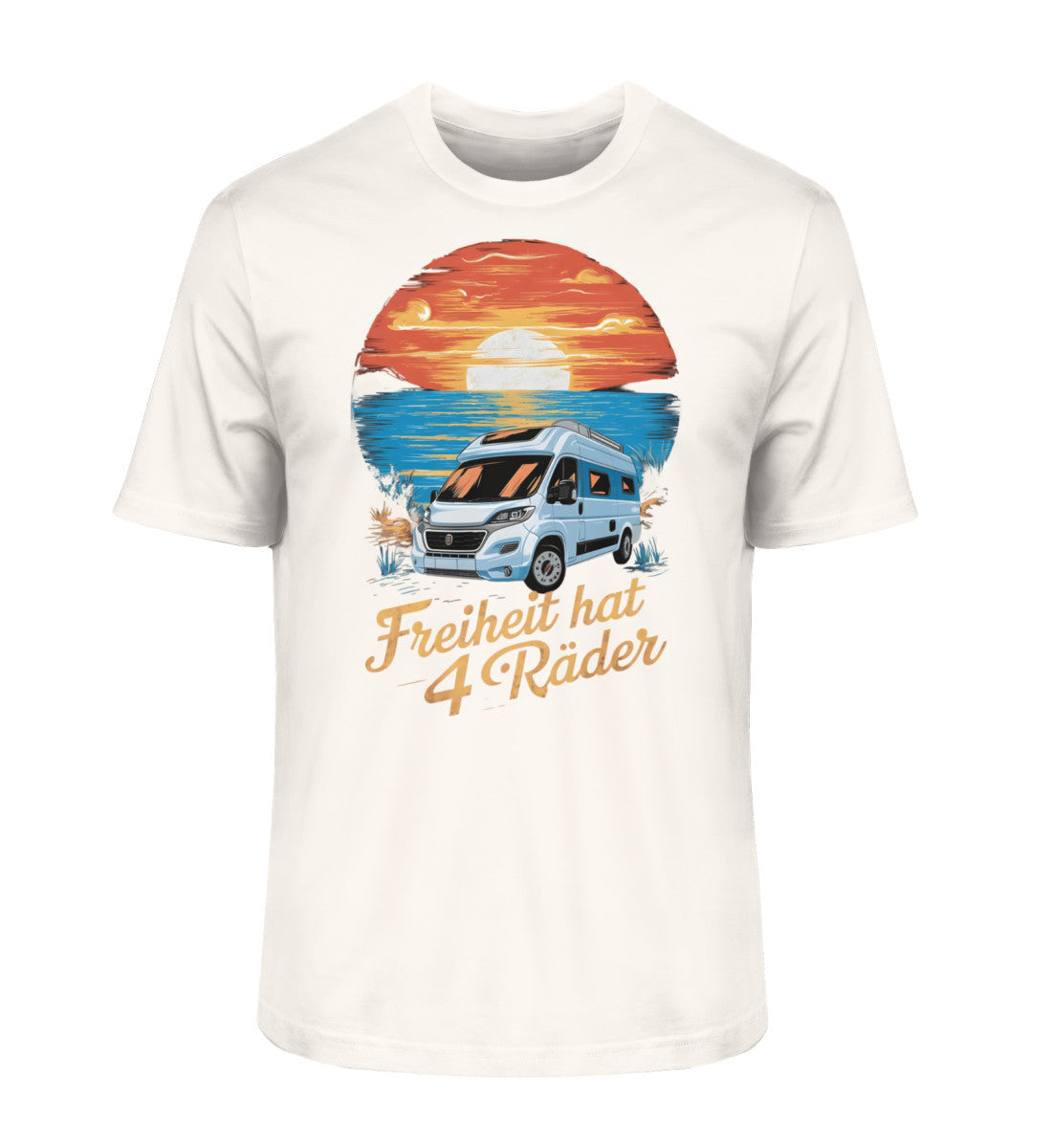 Freiheit hat 4 Räder Herren Organic Vanlife T-Shirt in Vintage White