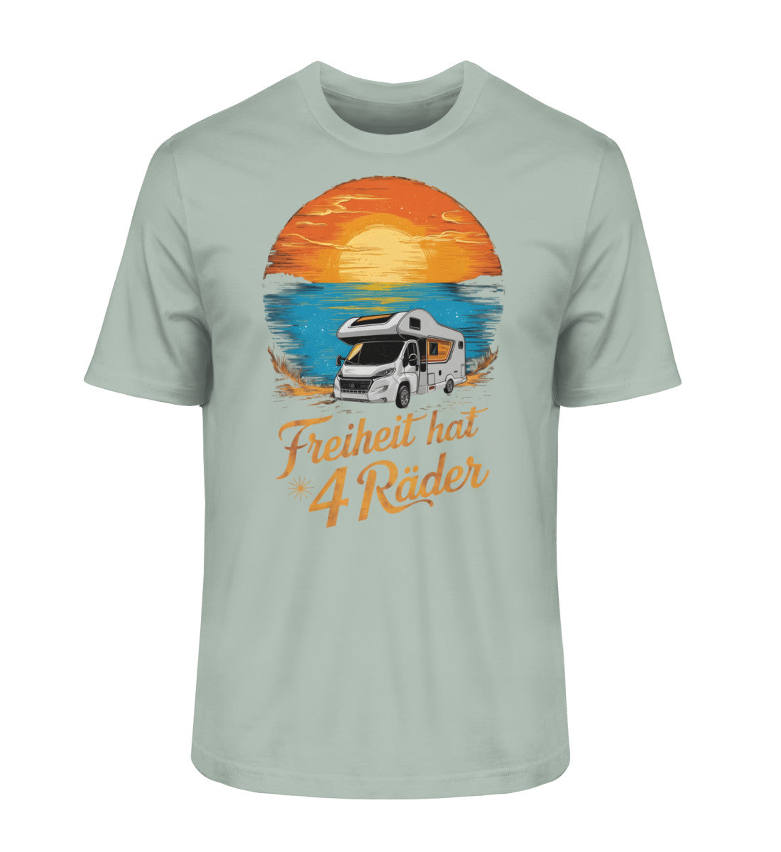 Freiheit hat 4 Räder Herren Organic Wohnmobil T-Shirt in Aloe