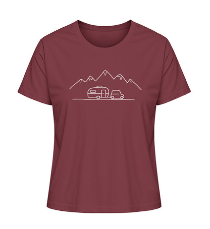 Keep it simple Damen Organic T-Shirt in Burgundy