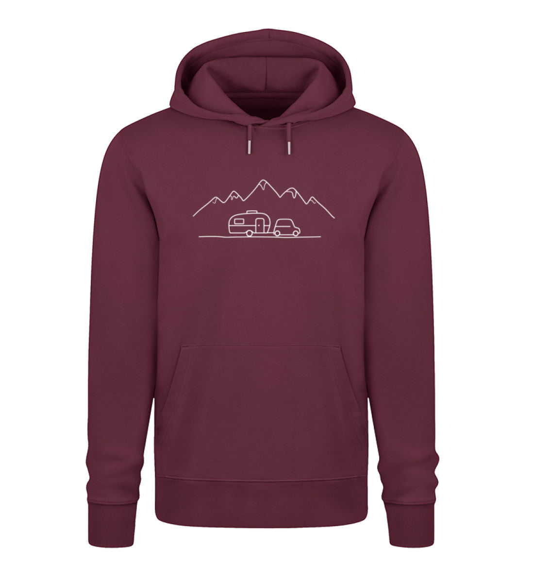 Keep it simple Herren Organic Hoodie in Burgundy