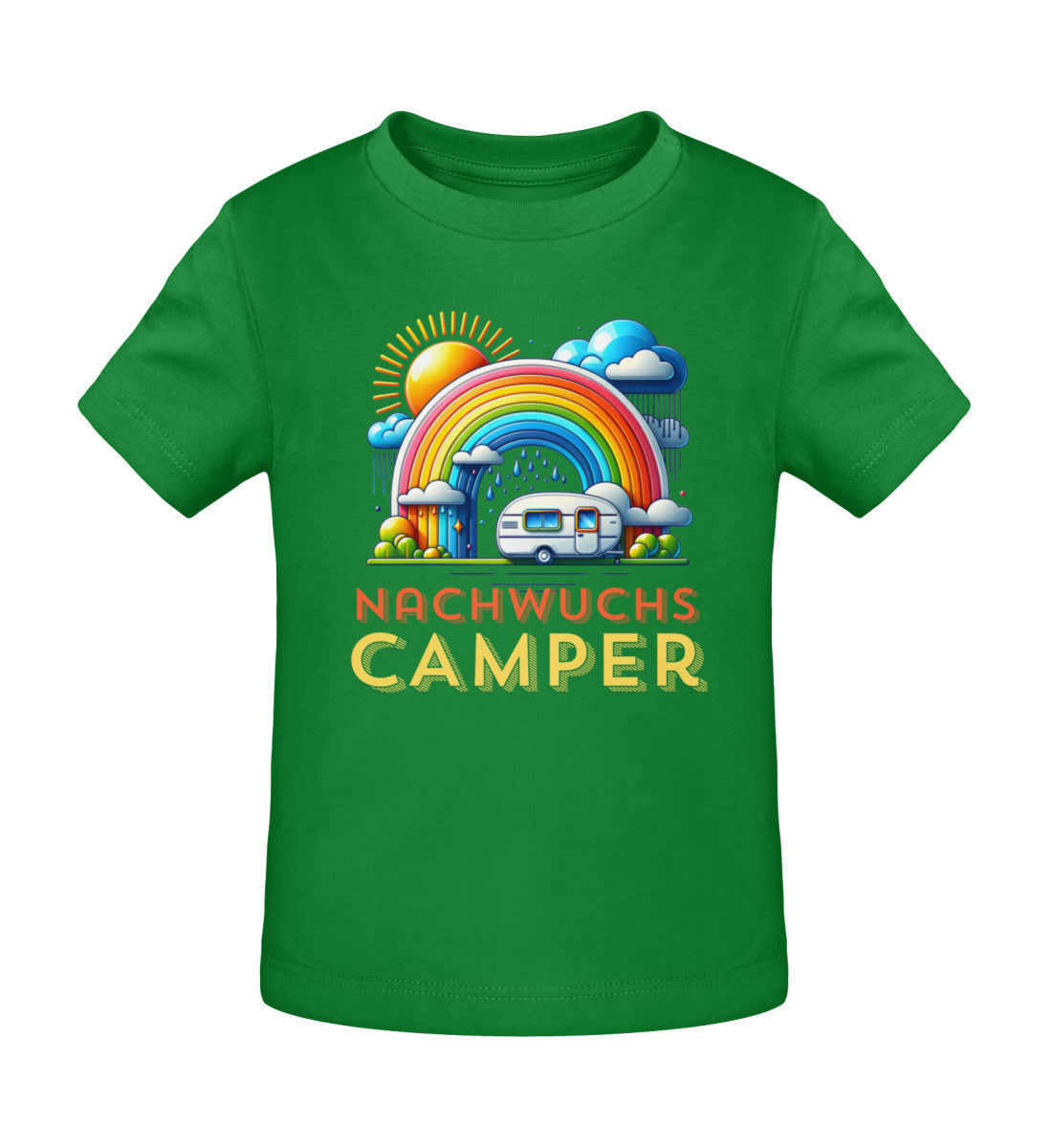 Nachwuchs Camper Baby Organic T-Shirt in Fresh Green