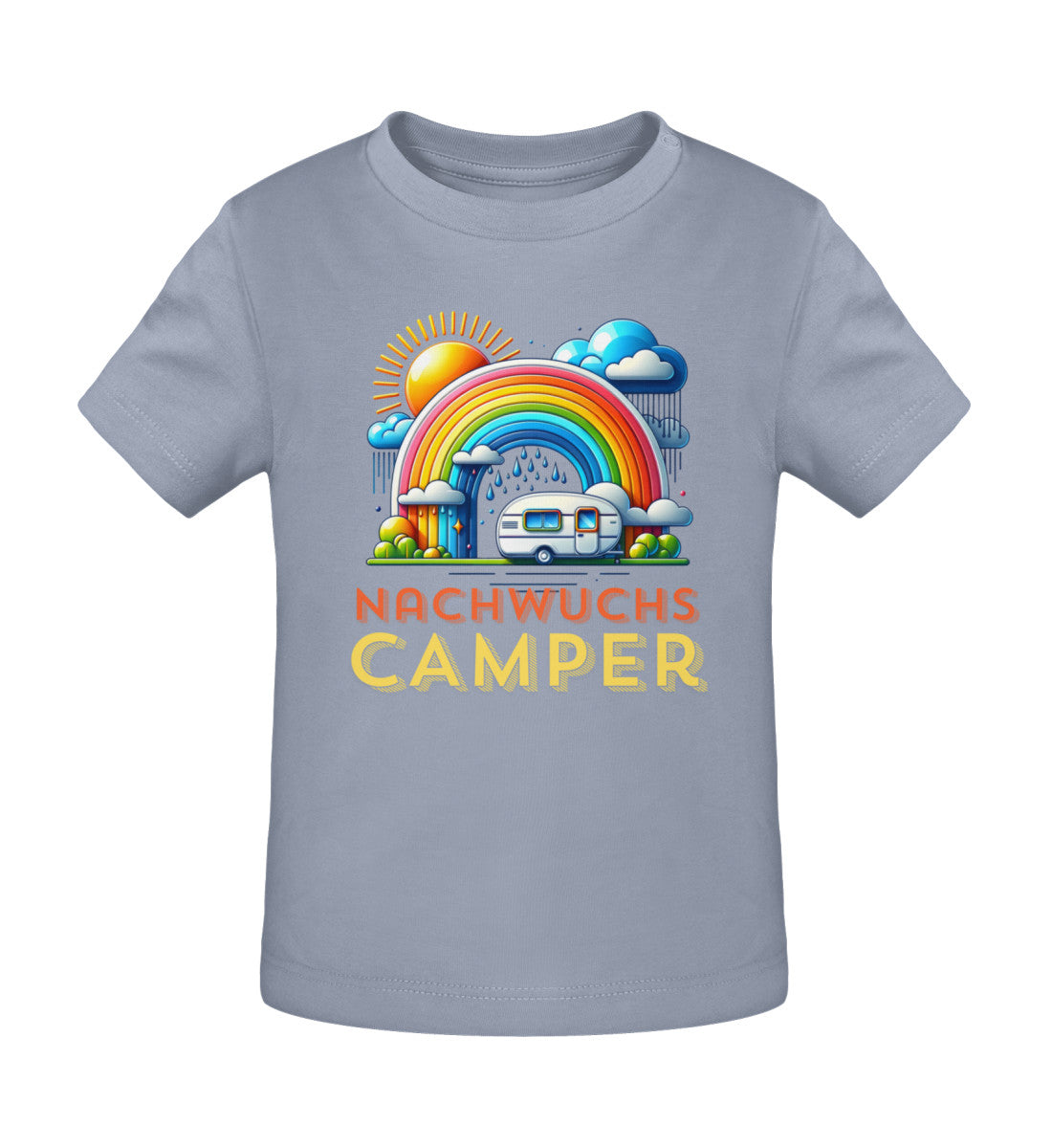 Nachwuchs Camper Baby Organic T-Shirt in Serene Blue