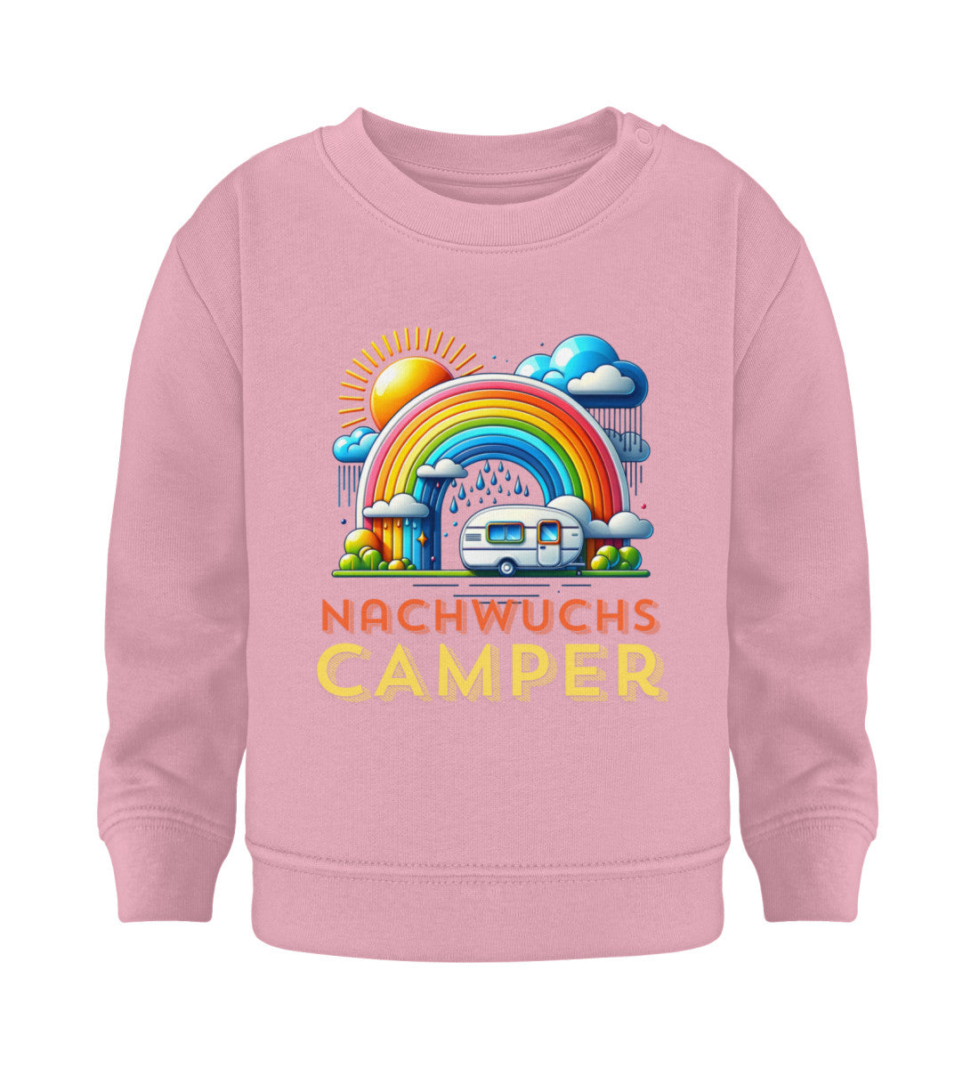 Nachwuchs Camper Baby Organic Sweatshirt in Cotton Pink