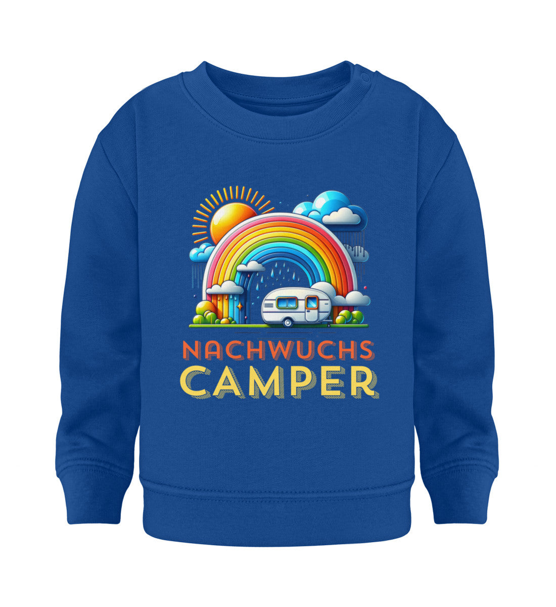 Nachwuchs Camper Baby Organic Sweatshirt in Majorelle Blue