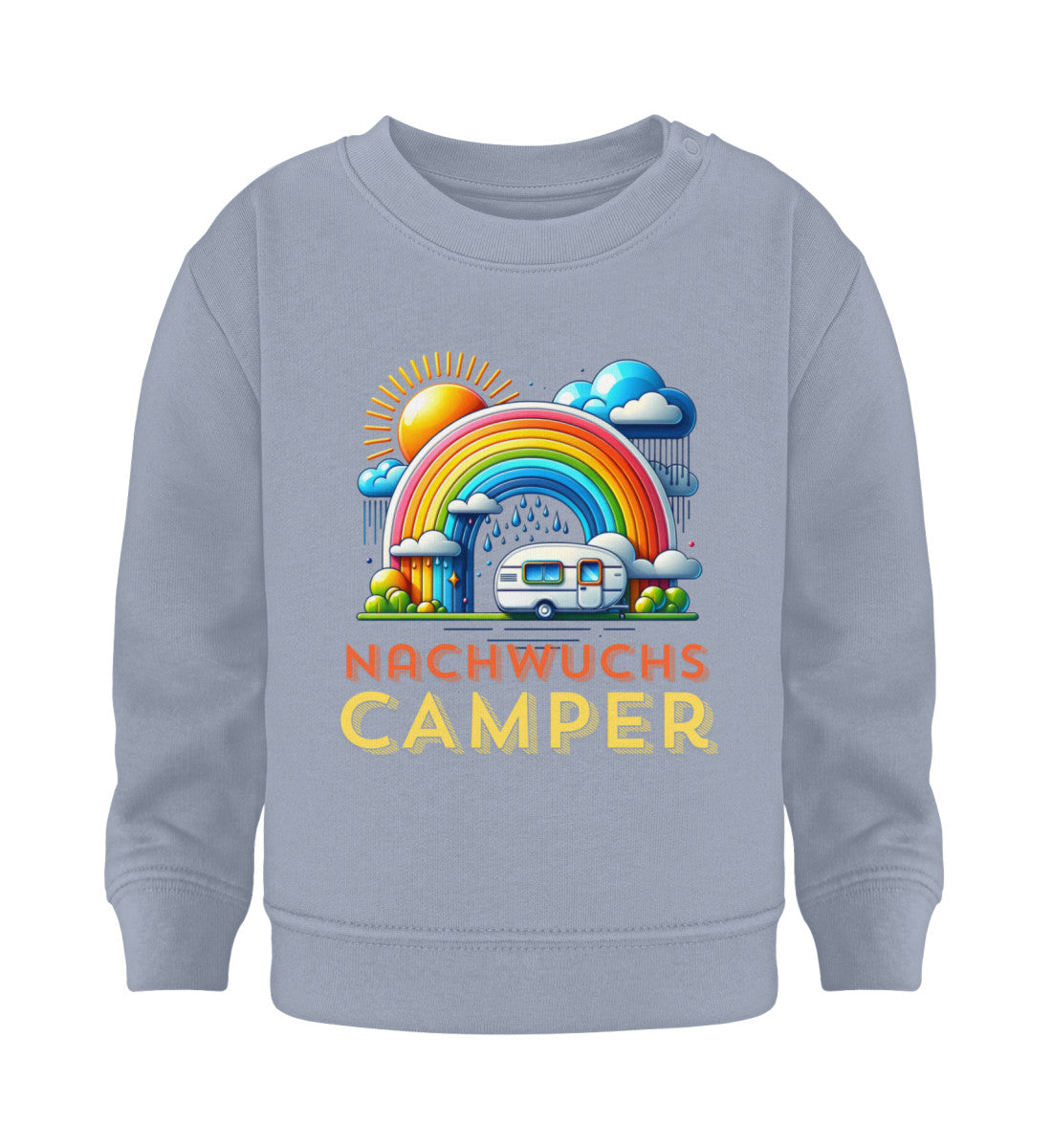 Nachwuchs Camper Baby Organic Sweatshirt in Serene Blue