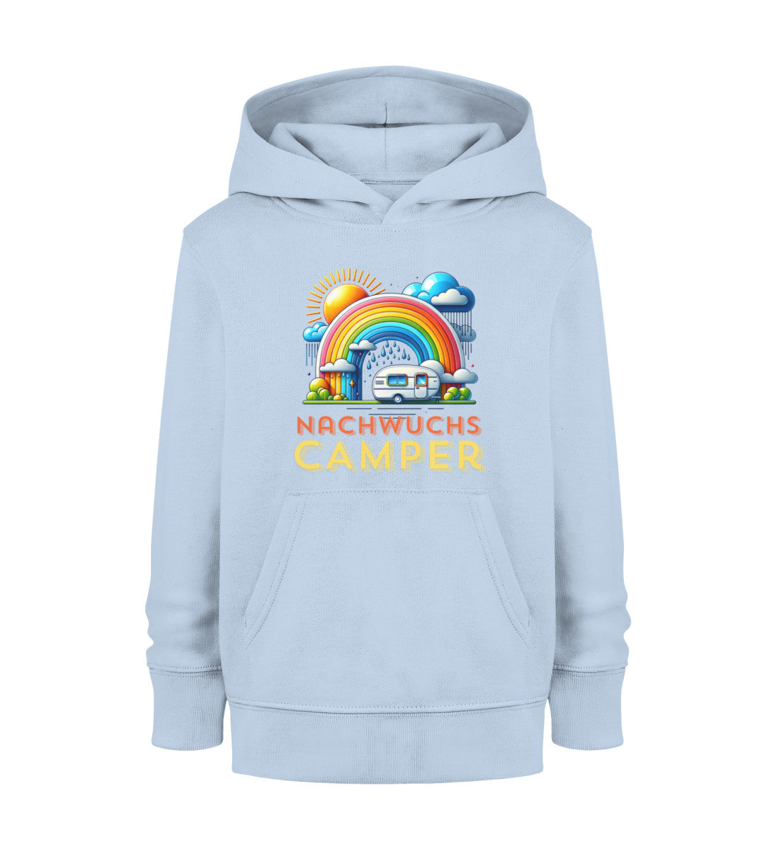 Nachwuchs Camper Kinder Organic Hoodie in Blue Soul