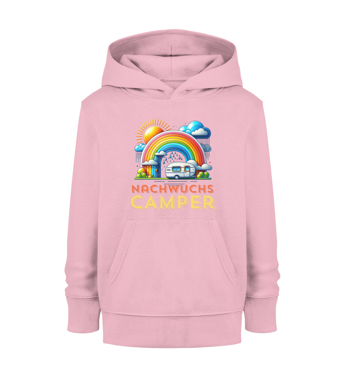 Nachwuchs Camper Kinder Organic Hoodie in Cotton Pink