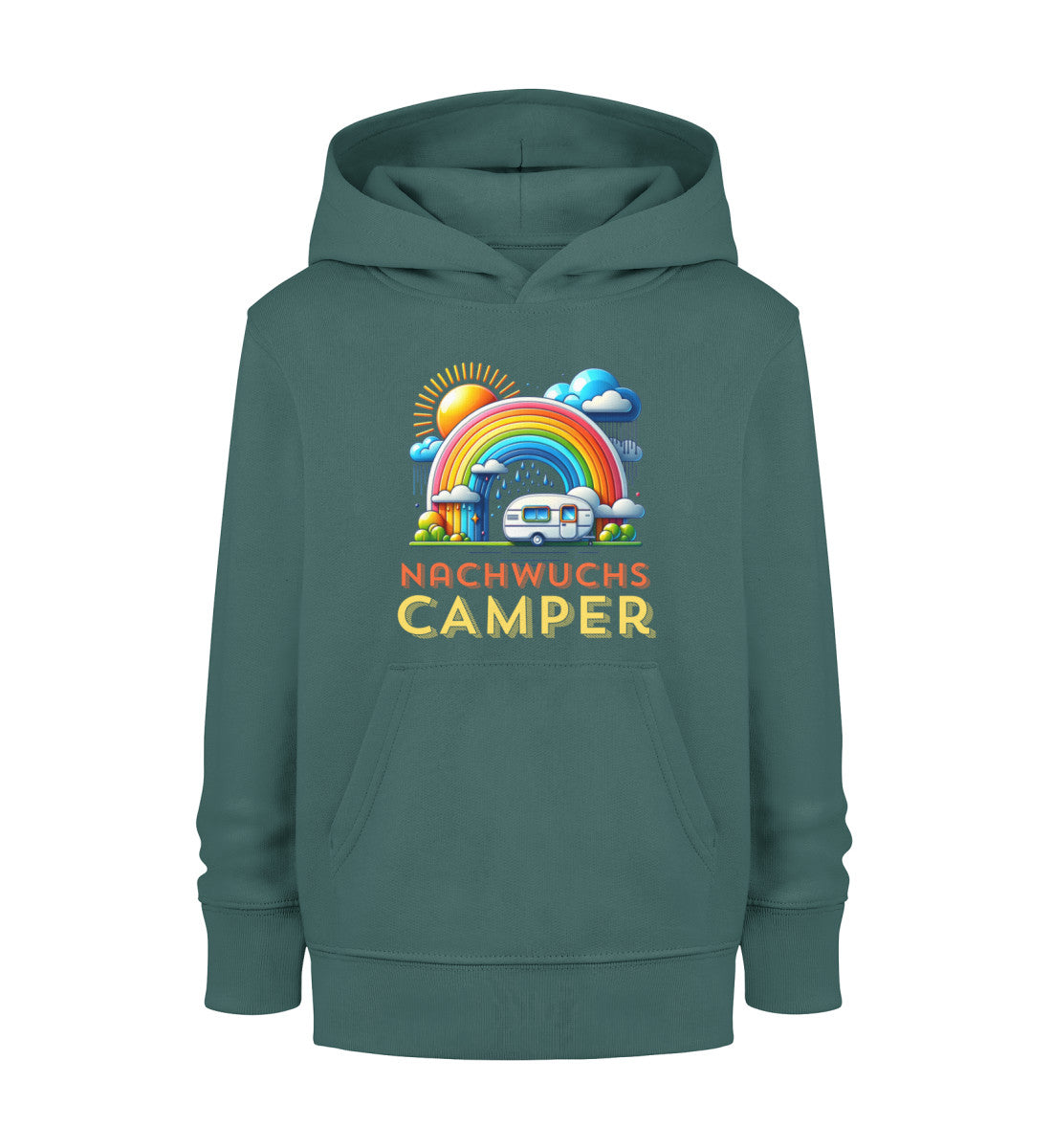 Nachwuchs Camper Kinder Organic Hoodie in Glazed Green