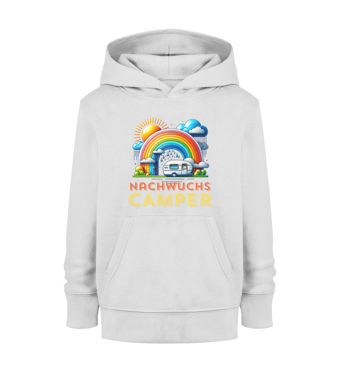 Nachwuchs Camper Kinder Organic Hoodie in Heather Grey