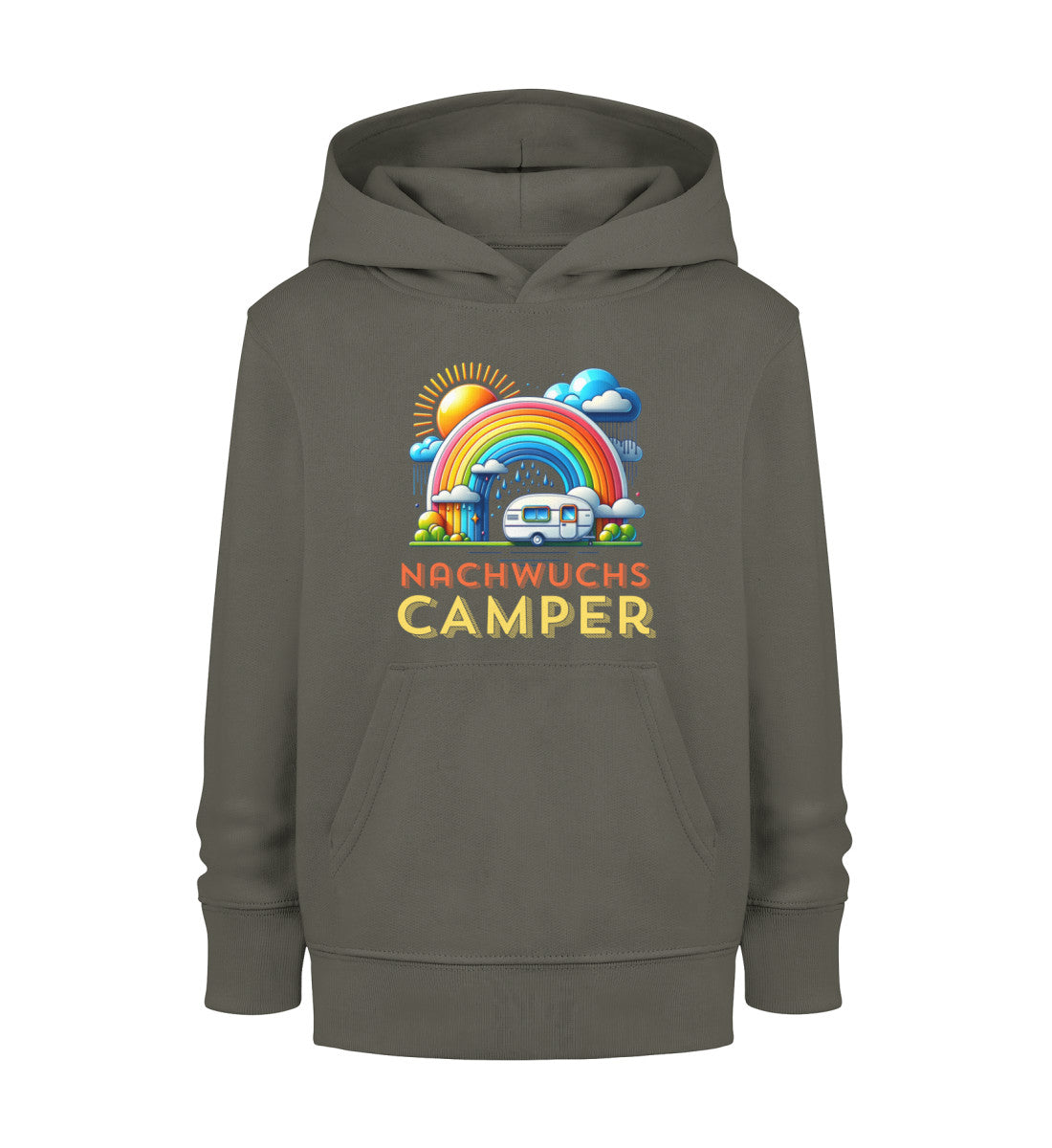 Nachwuchs Camper Kinder Organic Hoodie in Khaki