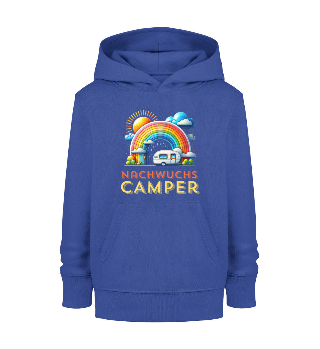 Nachwuchs Camper Kinder Organic Hoodie in Royal Blue