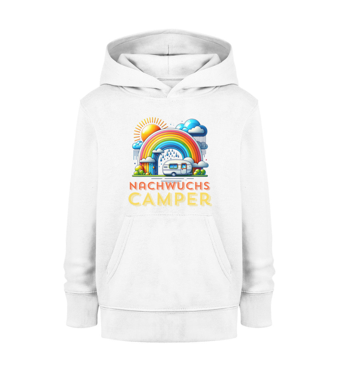 Nachwuchs Camper Kinder Organic Hoodie in Weiss