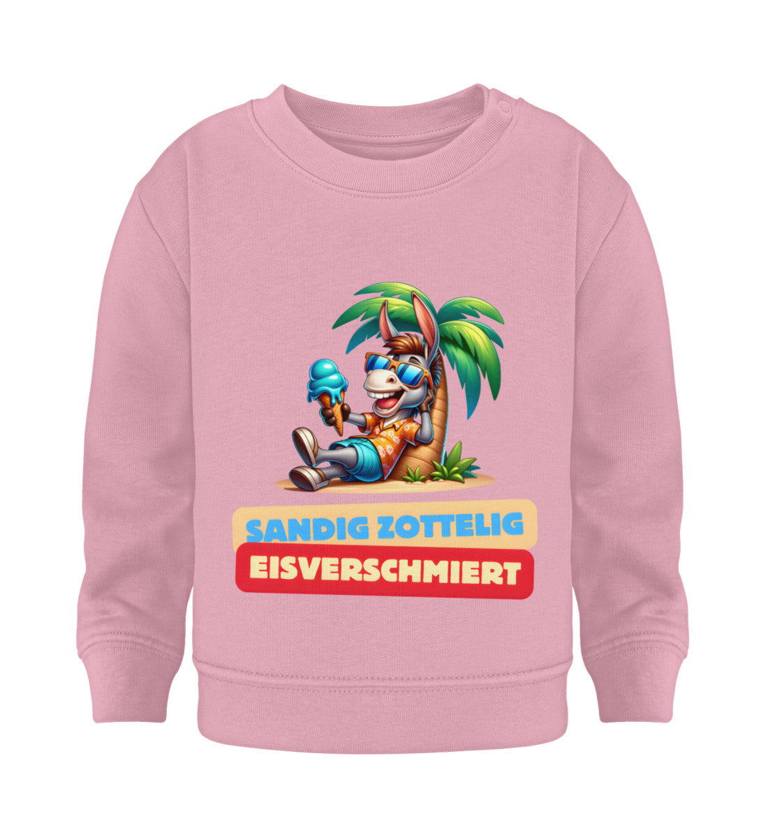 Sandig Zottelig Eisverschmiert Baby Organic Sweatshirt in Cotton Pink