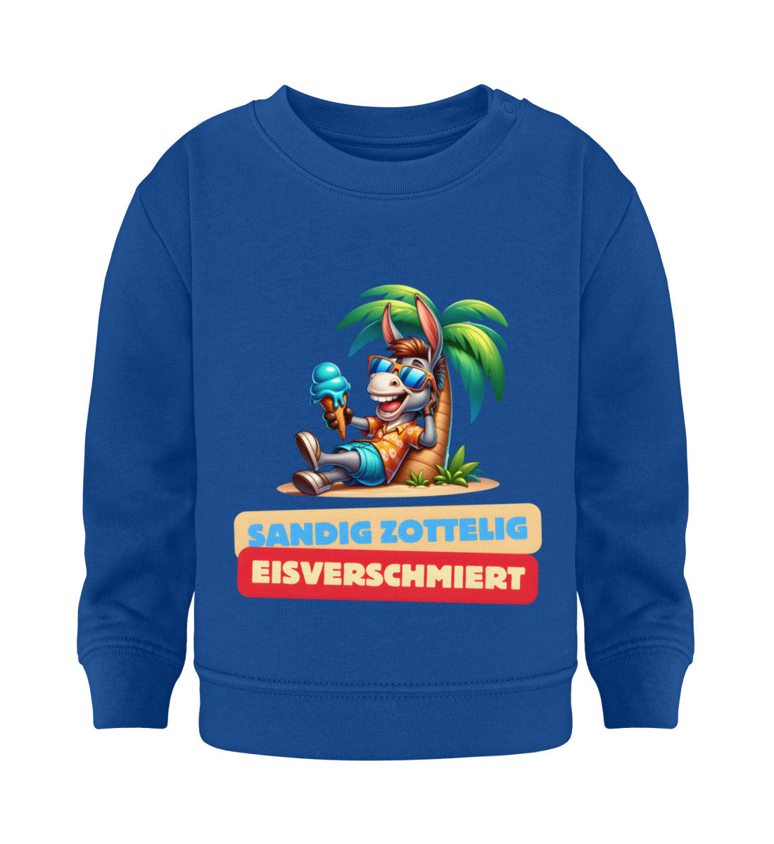 Sandig Zottelig Eisverschmiert Baby Organic Sweatshirt in Majorelle Blue