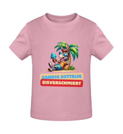 Sandig Zottelig Eisverschmiert Baby Organic T-Shirt in Cotton Pink