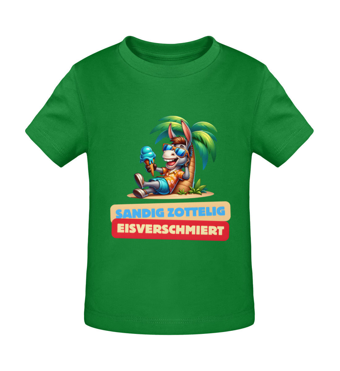 Sandig Zottelig Eisverschmiert Baby Organic T-Shirt in Fresh Green