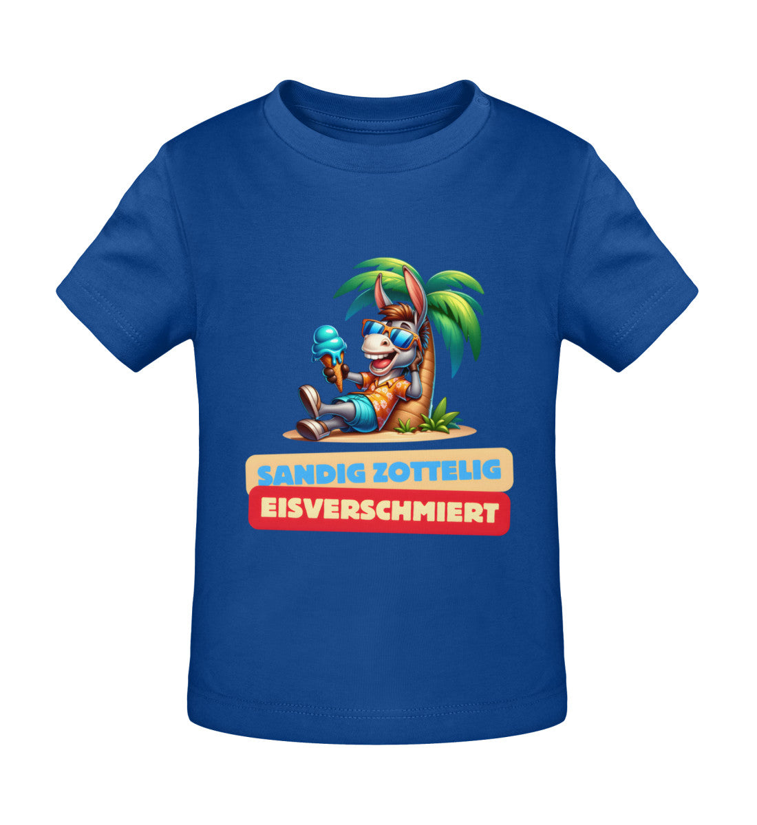 Sandig Zottelig Eisverschmiert Baby Organic T-Shirt in Majorelle Blue