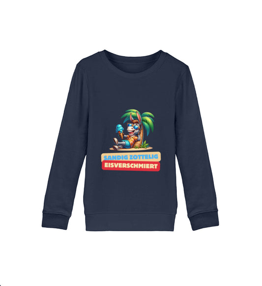 Sandig Zottelig Eisverschmiert Kinder Organic Sweatshirt in French Navy