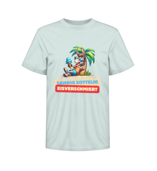 Sandig Zottelig Eisverschmiert Kinder Organic T-Shirt in Caribbean Blue