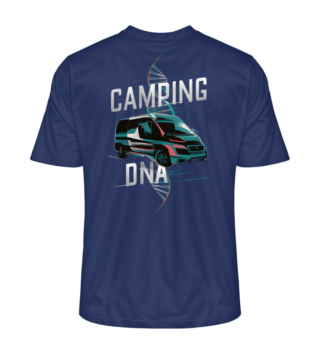 Vanlife Camping DNA T-Shirt für Herren in French Navy