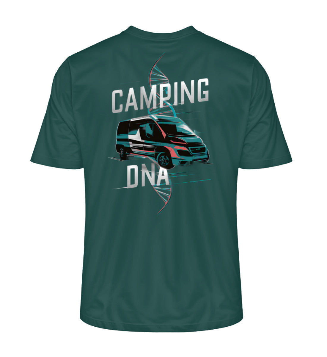 Vanlife Camping DNA T-Shirt für Herren in Glazed Green