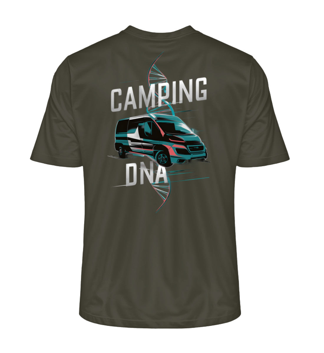 Vanlife Camping DNA T-Shirt für Herren in Khaki