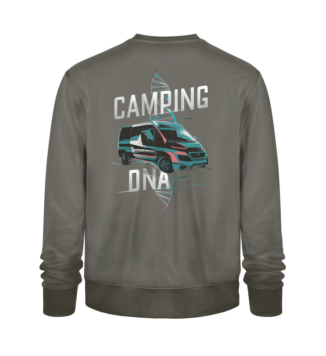 Vanlife Camping DNA Sweatshirt für Herren in Khaki
