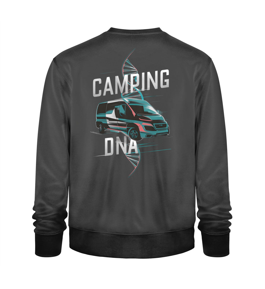 Vanlife Camping DNA Sweatshirt für Herren in Schwarz