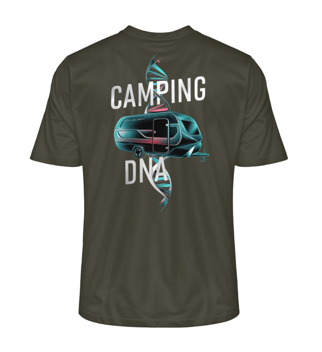 Wohnwagen Camping DNA T-Shirt für Herren in Khaki