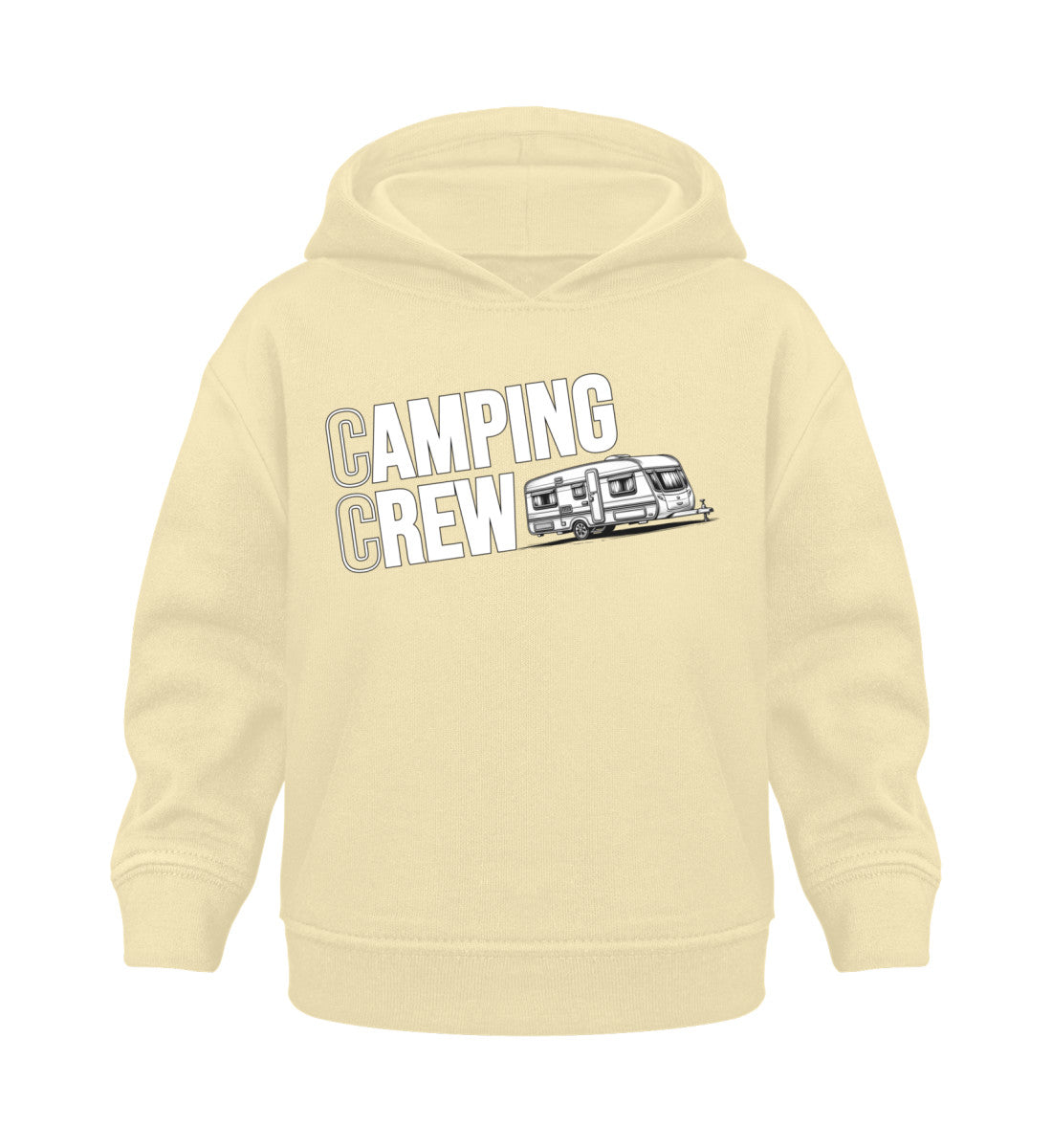 Wohnwagen Camping Crew Baby Hoodie in Natural Raw