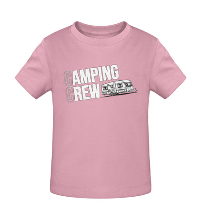 Wohnwagen Camping Crew Baby T-Shirt in Cotton Pink