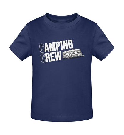 Wohnwagen Camping Crew Baby T-Shirt in French Navy