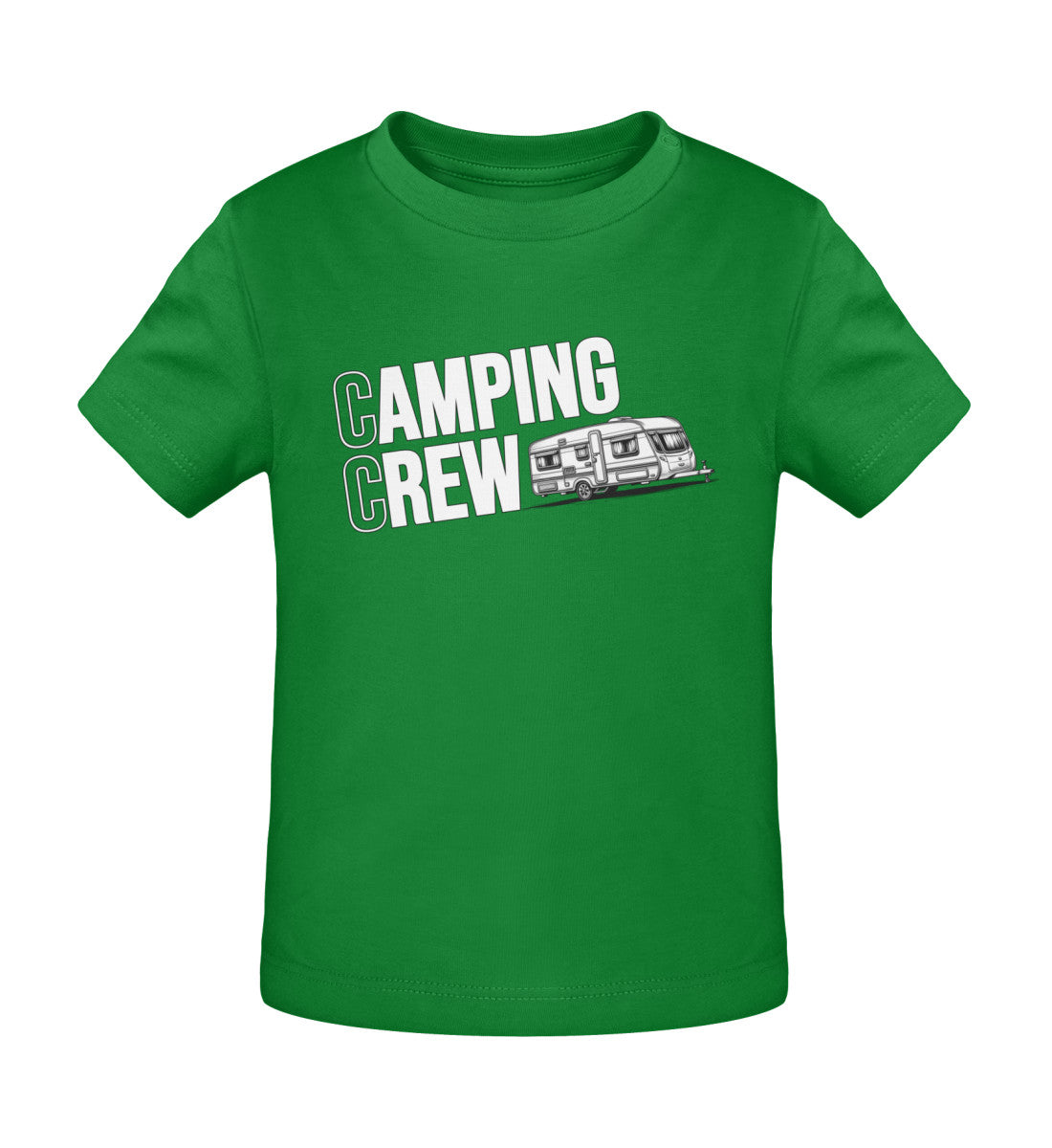 Wohnwagen Camping Crew Baby T-Shirt in Fresh Green