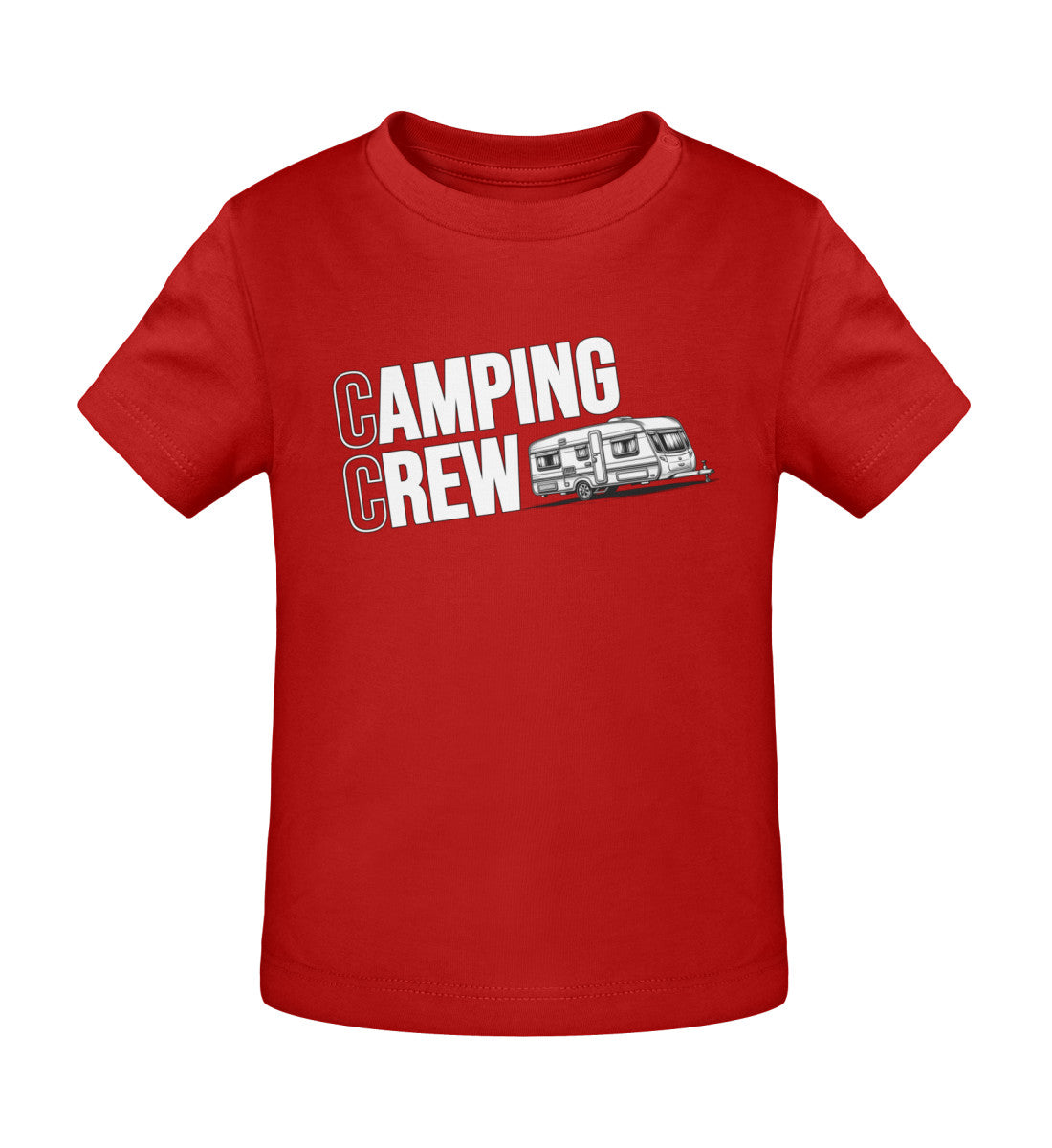 Wohnwagen Camping Crew Baby T-Shirt in Rot