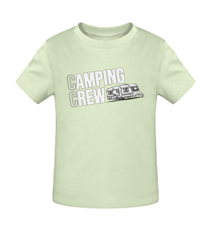 Wohnwagen Camping Crew Baby T-Shirt in Stem Green