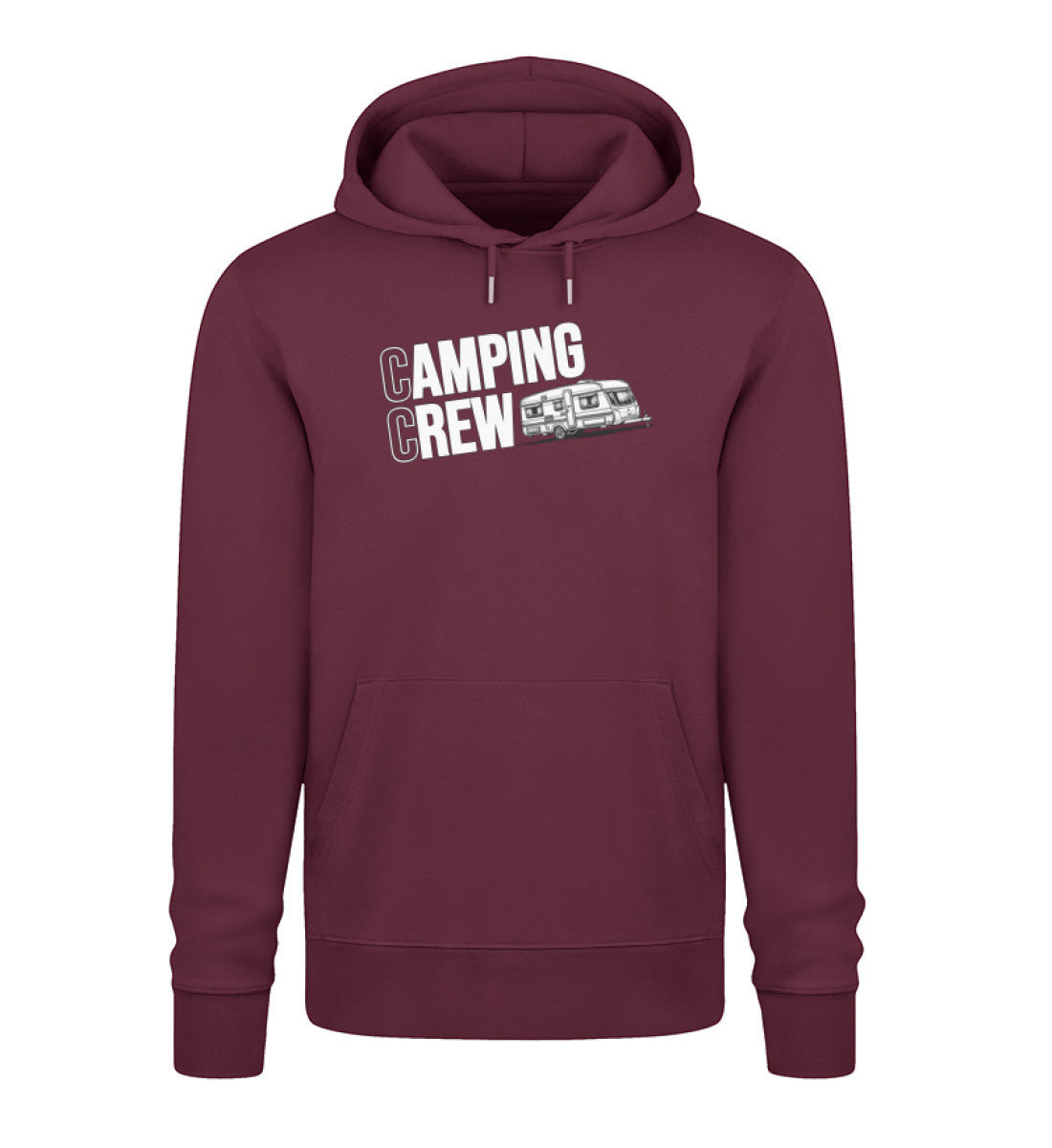 Wohnwagen Camping Crew Damen Hoodie in Burgundy