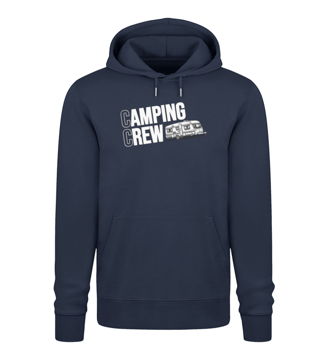 Wohnwagen Camping Crew Damen Hoodie in French Navy