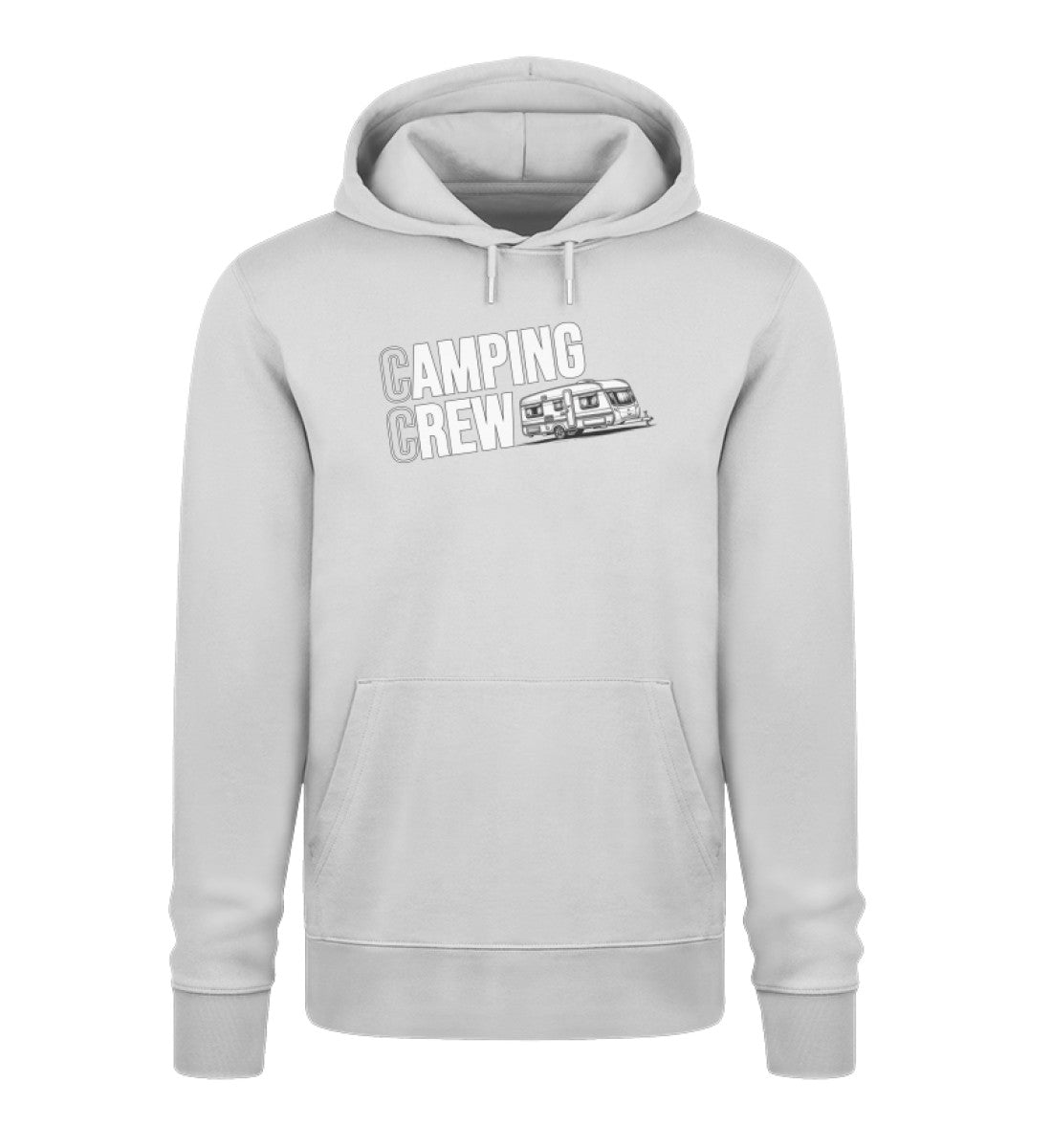 Wohnwagen Camping Crew Damen Hoodie in Heather Grey