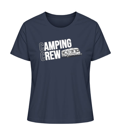 Wohnwagen Camping Crew Damen T-Shirt in French Navy