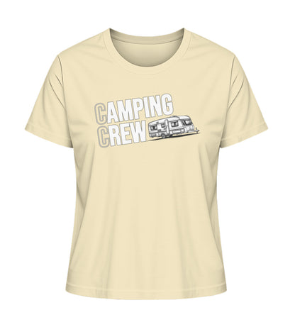 Wohnwagen Camping Crew Damen T-Shirt in Natural Raw