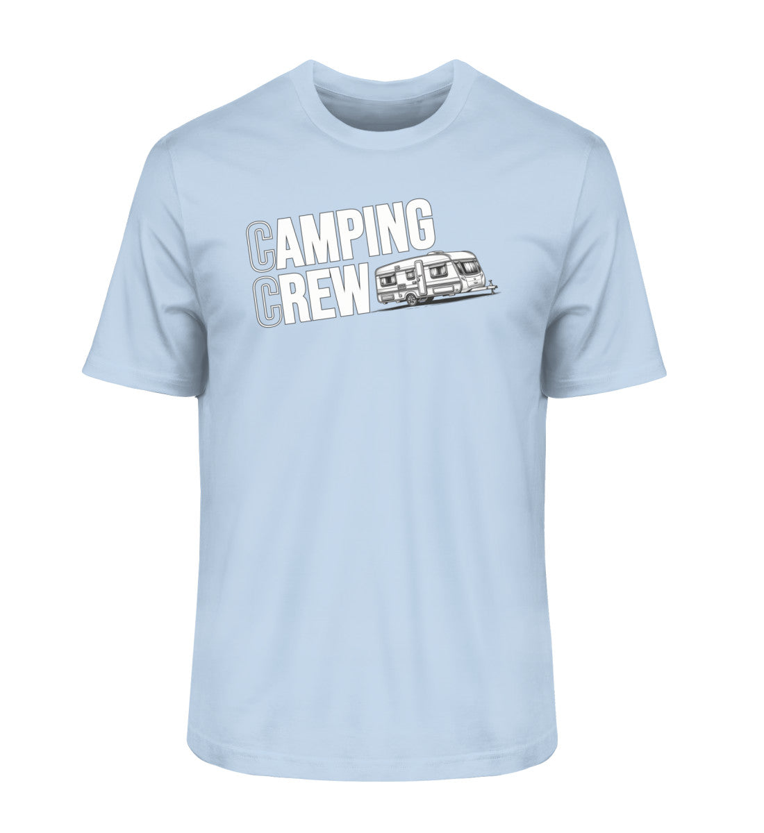 Wohnwagen Camping Crew Herren T-Shirt in Blue Soul