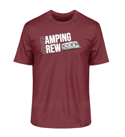 Wohnwagen Camping Crew Herren T-Shirt in Burgundy