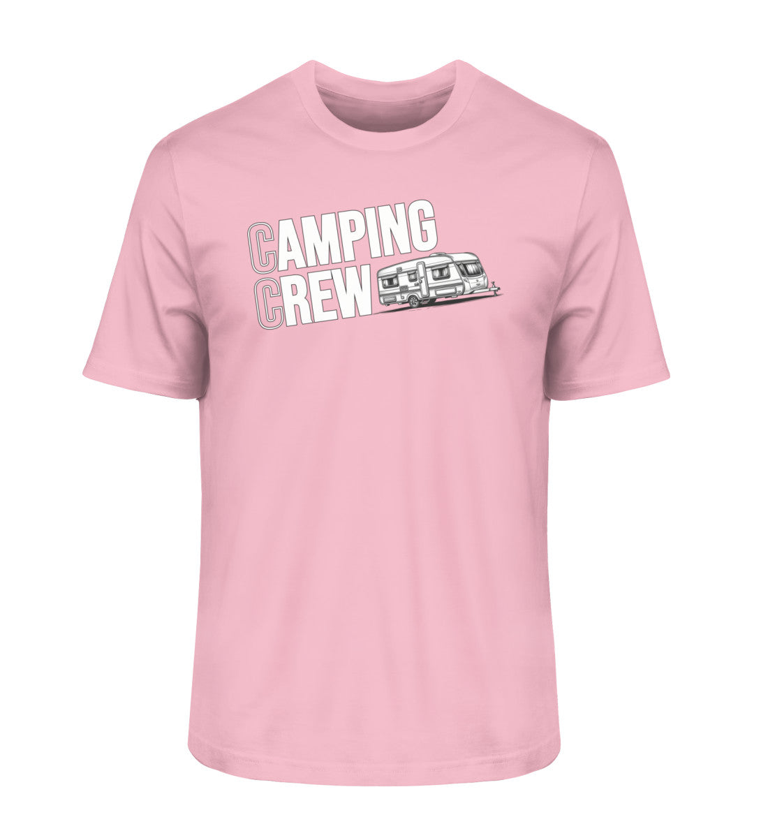 Wohnwagen Camping Crew Herren T-Shirt in Cotton Pink