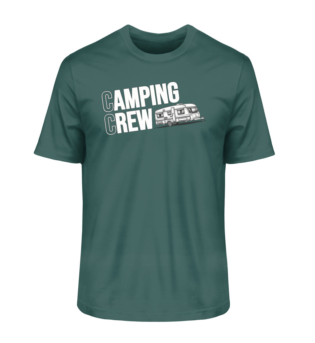 Wohnwagen Camping Crew Herren T-Shirt in Glazed Green