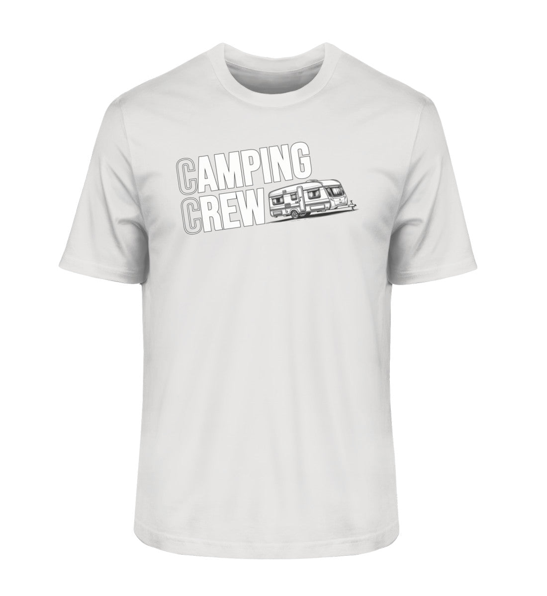 Wohnwagen Camping Crew Herren T-Shirt in Heather Grey