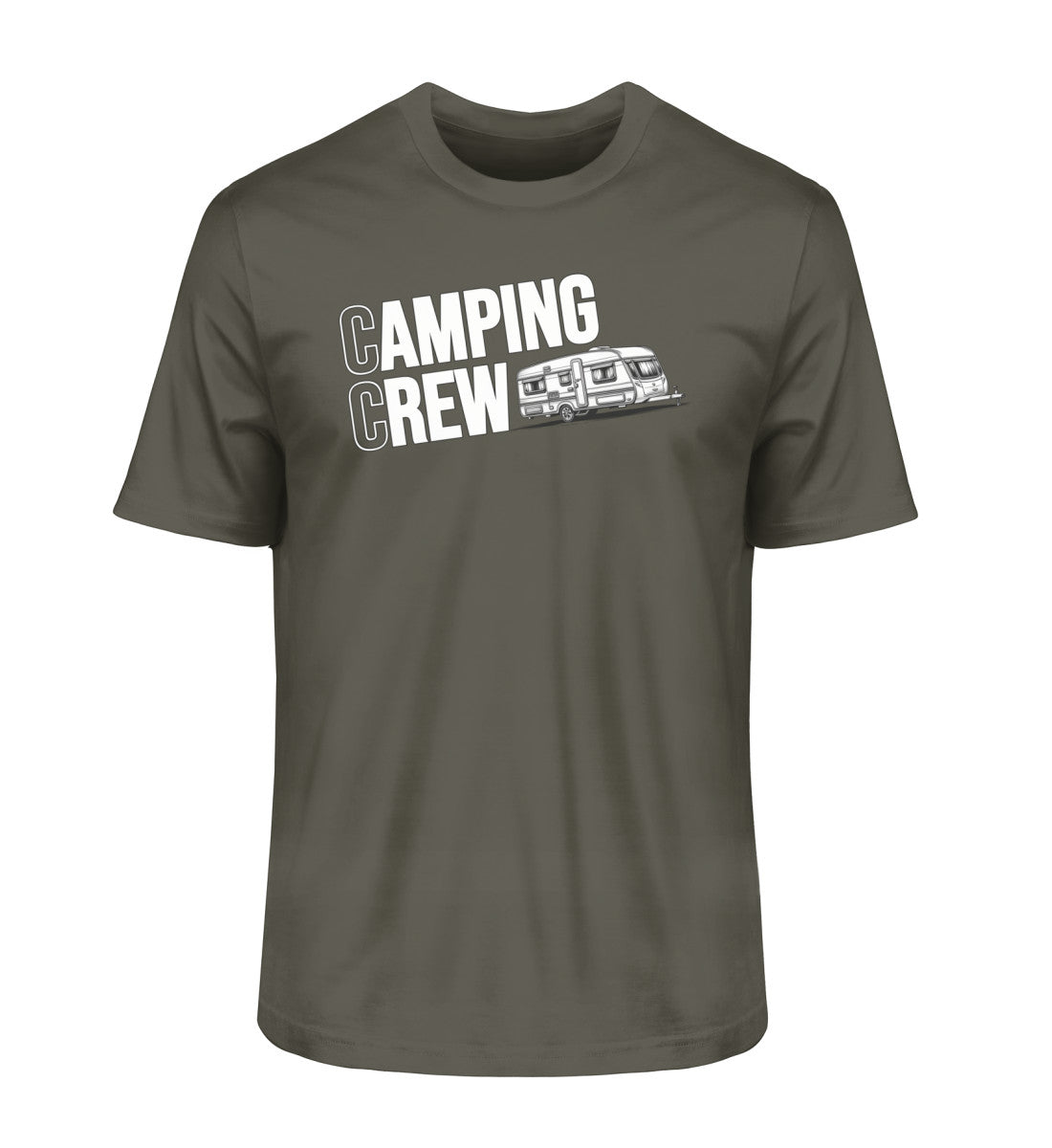 Wohnwagen Camping Crew Herren T-Shirt in Khaki