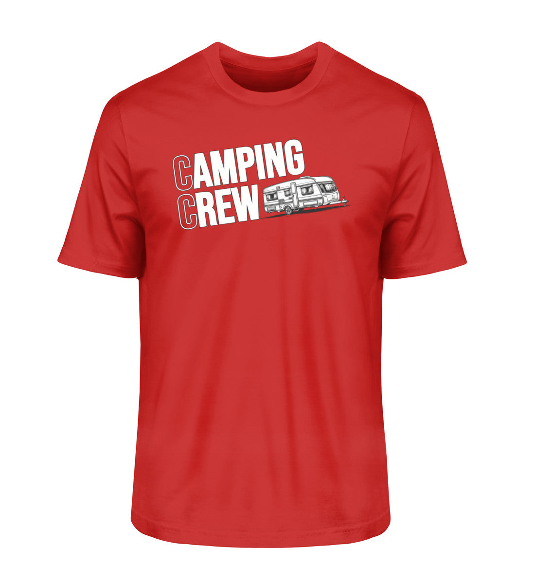 Wohnwagen Camping Crew Herren T-Shirt in Rot