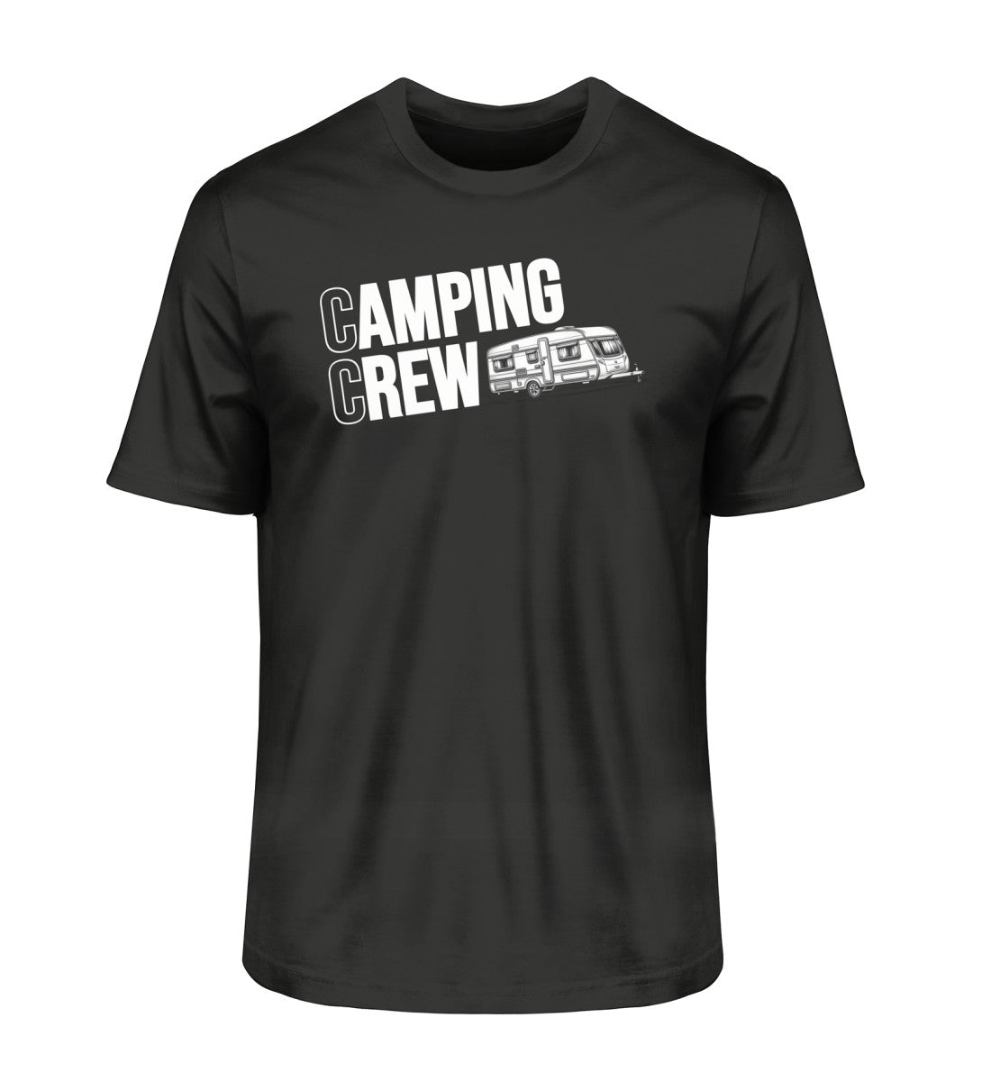 Wohnwagen Camping Crew Herren T-Shirt in Schwarz