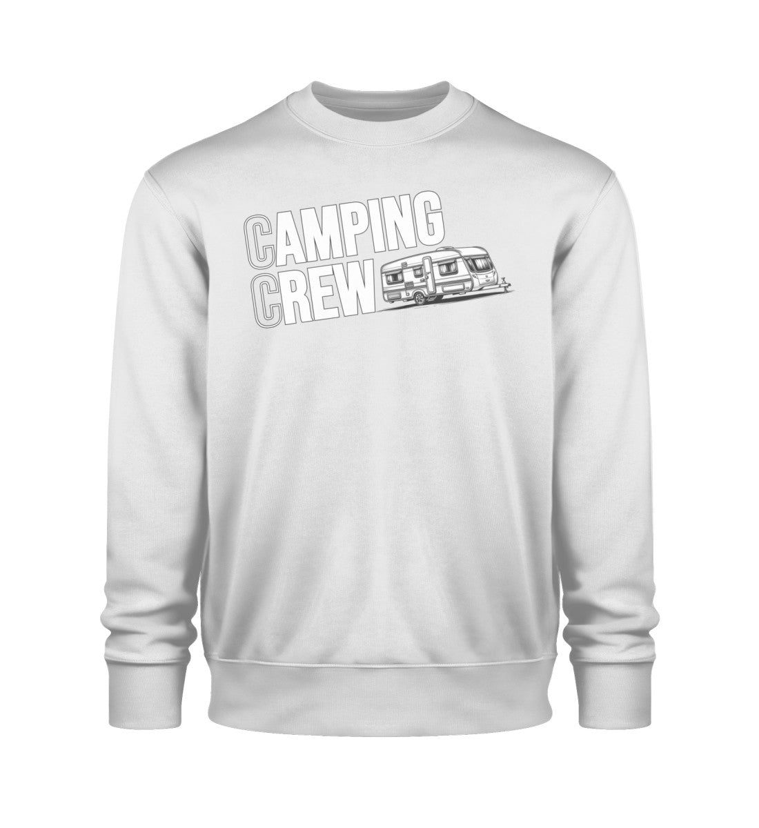 Wohnwagen Camping Crew Herren Sweatshirt in Heather Grey